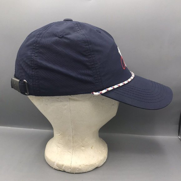 Chubbies Nylon Strapback Hat Cap Rope Brim Blue Adjustable Men Vacation Preppy - Picture 4 of 6